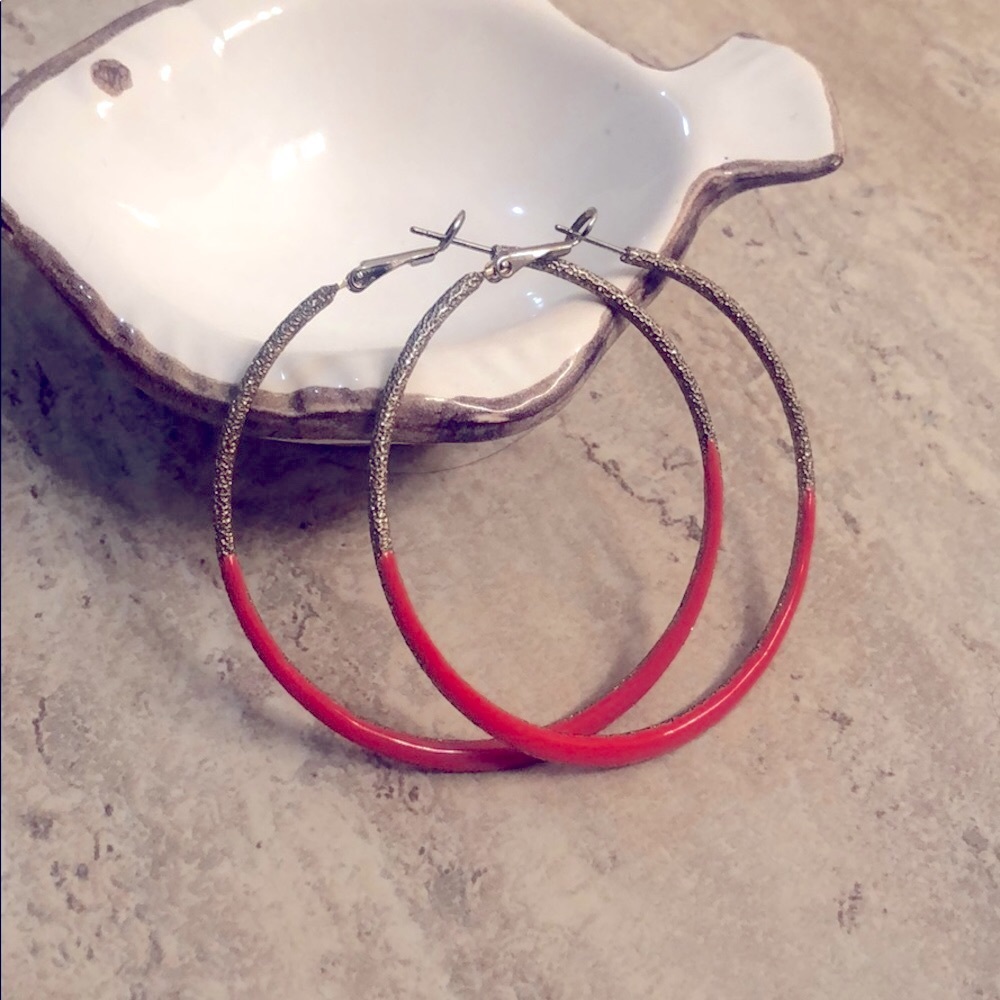 Gold and being orange hoops